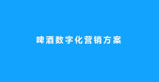 啤酒数字化营销方案